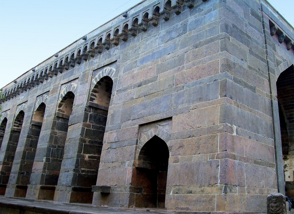 The carved gateway pillars of the Warangal Fort temple complex